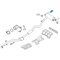 OEM 2020 BMW M240i Tailpipe Trim, Chrome Diagram - 18-30-7-605-041