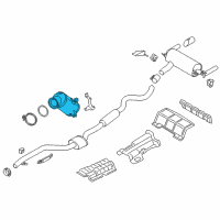 OEM BMW M2 Catalytic Converter Diagram - 18-32-8-631-625