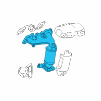 OEM 2003 Lexus ES300 Exhaust Manifold Converter Sub-Assembly Diagram - 25052-20170