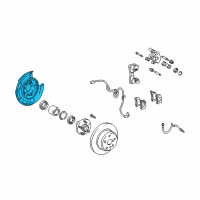 OEM Toyota Highlander Backing Plate Diagram - 46503-33020