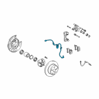 OEM 2003 Lexus RX300 Sensor, Speed, Rear RH Diagram - 89545-48020