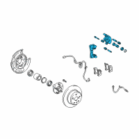 OEM 2002 Lexus RX300 Rear Driver Disc Brake Cylinder Assembly Diagram - 47750-48020