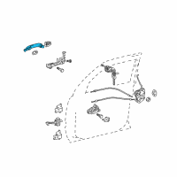 OEM 2020 Toyota 4Runner Handle, Outside Diagram - 69211-60070-B1