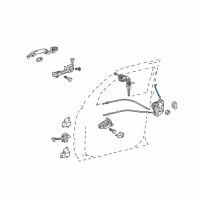 OEM 2017 Toyota 4Runner Lock Rod Diagram - 69311-35070