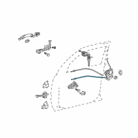 OEM 2018 Toyota 4Runner Lock Cable Diagram - 69710-60030