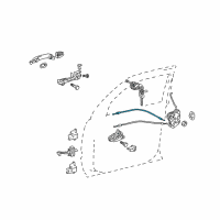 OEM 2020 Toyota 4Runner Lock Cable Diagram - 69750-60040