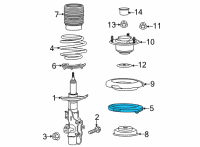 OEM Cadillac CTS Upper Spring Insulator Diagram - 84190337