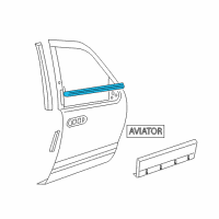 OEM 2003 Lincoln Aviator Belt Weatherstrip Diagram - 2C5Z-7821452-AA