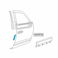 OEM 2003 Lincoln Aviator Edge Guard Diagram - 3C5Z-7820910-AA