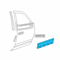 OEM 2005 Lincoln Aviator Body Side Molding Diagram - 2C5Z-7820879-CAPTM