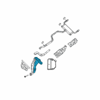 OEM Chrysler Sebring Exhaust Manifold And Catalytic Converter Diagram - 68042142AB