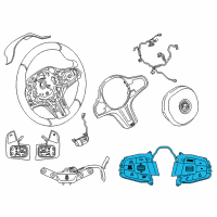 OEM 2017 BMW 740i M-Sport Multifct Steering Wheel Switch Diagram - 61-31-8-064-477