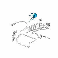 OEM Rear Compartment Lid Pulldown Actuator Diagram - 92148142