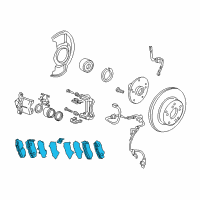 OEM 2015 Honda Accord Pad Set, Front Diagram - 45022-T3Z-A01