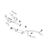 OEM 2003 Chevrolet SSR Insulator-Exhaust Muffler Hanger Diagram - 10429800