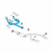 OEM 2006 Chevrolet SSR Converter & Pipe Diagram - 10384206