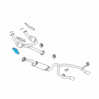 OEM 2004 Chevrolet SSR Shield Asm-Catalytic Converter Heat Diagram - 15103035