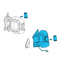 OEM 2016 Ram ProMaster 3500 Mirror-Outside Rearview Diagram - 5VE99JXWAE