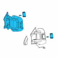 OEM Ram ProMaster 2500 Outside Rear View Mirror Right Diagram - 5VE96JXWAE