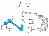 OEM 2002 Infiniti Q45 Transverse Link Complete, Left Lower Diagram - 54501-AR000