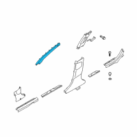 OEM 2012 Hyundai Elantra Trim Assembly-Front Pillar LH Diagram - 85810-3Y000-YDA