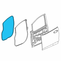 OEM 2021 Chevrolet Bolt EV Weatherstrip On Body Diagram - 42588069