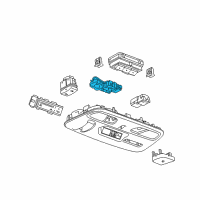 OEM Chevrolet Camaro Reading Lamp Assembly Diagram - 23104411