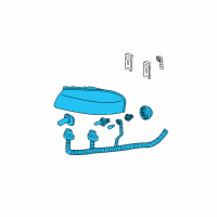 OEM 2000 Chevrolet Impala Composite Headlamp Diagram - 10349962