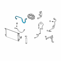 OEM 2005 Buick Terraza Hose Asm-A/C Compressor Diagram - 15187981