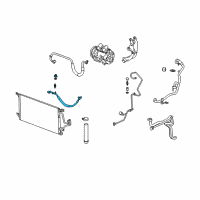 OEM 2006 Buick Terraza Hose Asm-A/C Compressor & Condenser Diagram - 15203992