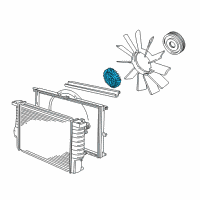 OEM BMW M5 Fan Coupling Diagram - 11-52-7-830-486