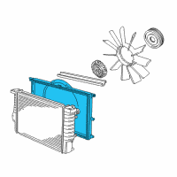 OEM BMW 525i Fan Shroud Diagram - 17-10-1-438-457