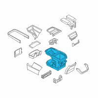 OEM Lincoln Navigator Floor Console Diagram - JL7Z-78045A36-AA