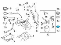 OEM Toyota Flange Cover Gasket Diagram - SU003-09610
