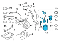 OEM Toyota GR86 Fuel Pump Assembly Diagram - SU003-09064