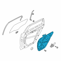 OEM 2018 Kia Cadenza MOULD Panel-Rear Door Diagram - 83481F6000