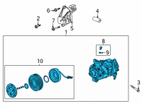 OEM Cadillac CT4 Compressor Diagram - 84879381