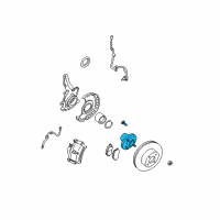 OEM 2002 Nissan Altima Hub Assembly - Road Wheel, Front Diagram - 40202-4U010