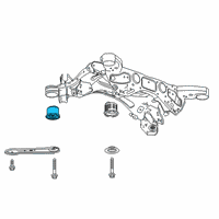 OEM 2021 GMC Acadia Suspension Crossmember Front Bushing Diagram - 23369019