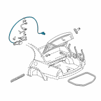 OEM 1999 Buick Park Avenue Cbl Asm-R/Compartment Lid Release Diagram - 16631972