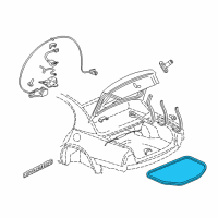 OEM 2003 Buick Park Avenue Weatherstrip Asm-Rear Compartment Lid <Use 1C6K Diagram - 25657709