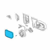 OEM 2003 Acura MDX Mirror Sub-Assembly, Driver Side (Heated) Diagram - 76253-S3V-A12