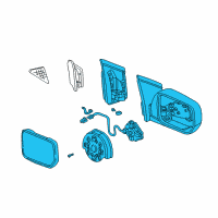 OEM 2001 Acura MDX Mirror Assembly, Driver Side Door (Starlight Silver Metallic) (Heated) Diagram - 76250-S3V-A14ZD