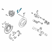 OEM 2017 Hyundai Santa Fe Sensor Assembly-Abs Real Wheel , RH Diagram - 95681-B8000