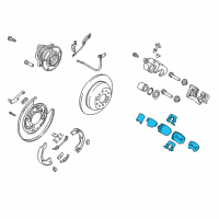 OEM Hyundai Santa Fe Sport Rear Disc Brake Pad Kit Diagram - 58302-2WA00