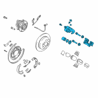 OEM Hyundai Santa Fe Sport Caliper Kit-Rear Brake, LH Diagram - 58310-4ZA70