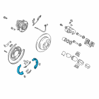 OEM 2015 Kia Sorento Rear Parking Brake Shoe & Lining Kit Diagram - 583052WA00