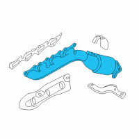 OEM Hyundai Genesis Exhaust Manifold Catalytic Assembly, Right Diagram - 28510-3F460