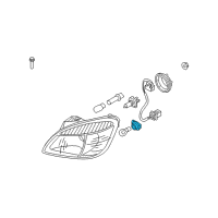 OEM 2011 Kia Rio5 Front Position Lamp Socket Diagram - 921614D000