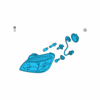 OEM 2010 Kia Rio Passenger Side Headlight Assembly Diagram - 921021G011